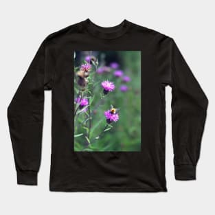 Little Bee on Thistles Long Sleeve T-Shirt